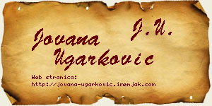 Jovana Ugarković vizit kartica